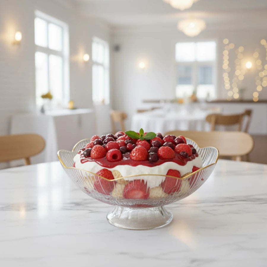 Fruteira de Mesa Dourada Redonda