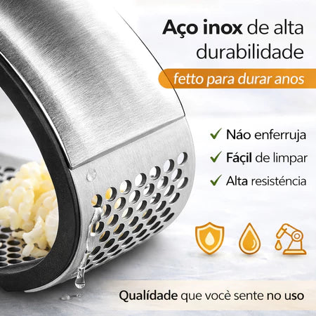 GarlicPress – Triture alho em segundos sem esforço e sem sujeira na cozinha
