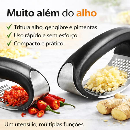 GarlicPress – Triture alho em segundos sem esforço e sem sujeira na cozinha