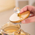 Bule de Chá em Vidro Borossilicato com Infusor Elegância Sabor e Controle Total comprar Bule de Chá original Vovó Lúcia