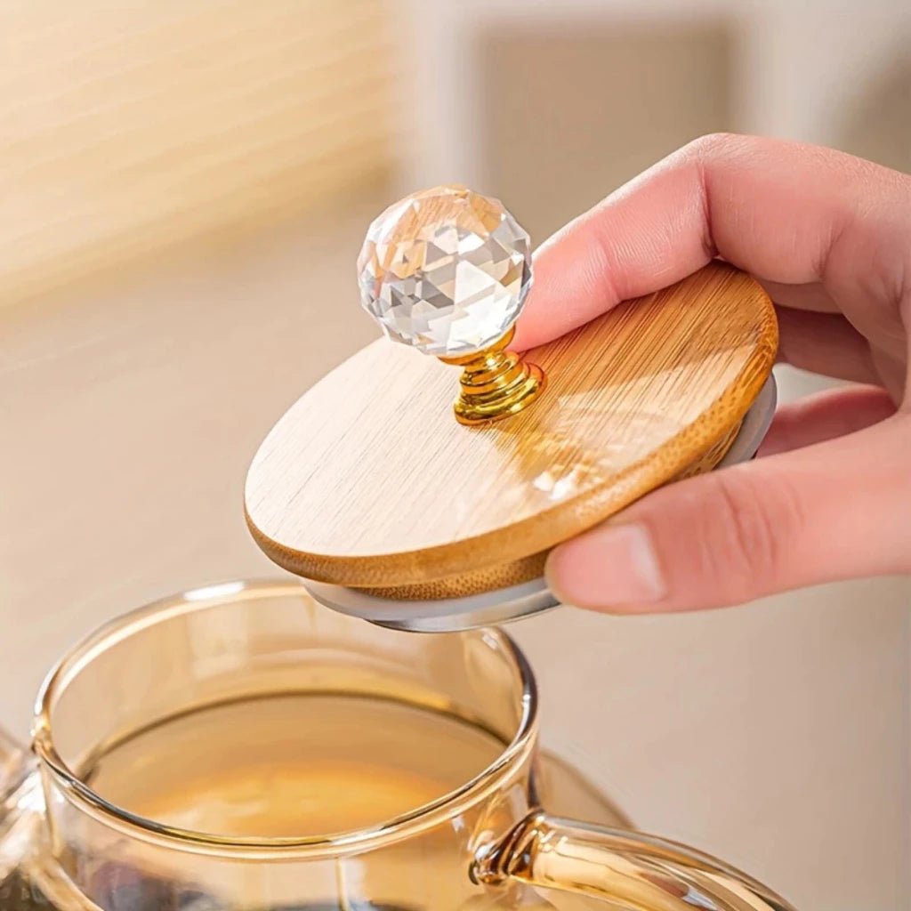 Bule de Chá em Vidro Borossilicato com Infusor Elegância Sabor e Controle Total comprar Bule de Chá original Vovó Lúcia