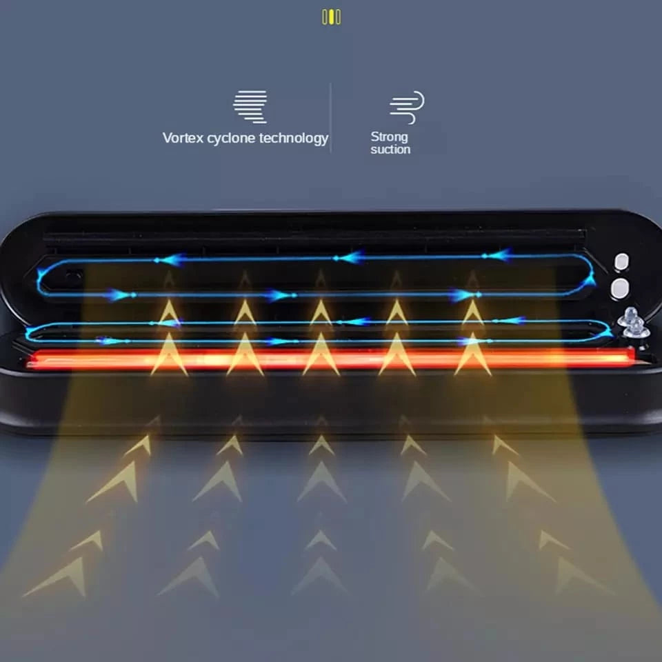Seladora a Vácuo Bivolt Hermética  Embaladora Doméstica de Alimentos  Conserva até 5x mais | 110V–220V | Compacta e de Alta Potência