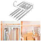 CabideFlex - Cabide Retrátil Organizador 5 em 1 Dobrável em Aço Inox - Entrega Grátis comprar cabide 1 original Vovó Lúcia