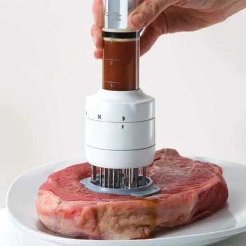 Cansado de Carne Seca e Sem Gosto? Injetor de Temperos 90ml Profissional comprar Injetor de Temperos 90ml original Vovó Lúcia
