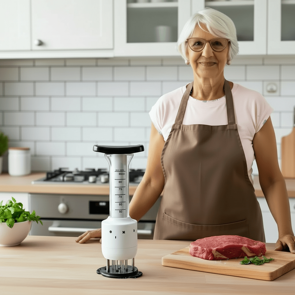 Cansado de Carne Seca e Sem Gosto? Injetor de Temperos 90ml Profissional comprar Injetor de Temperos 90ml original Vovó Lúcia