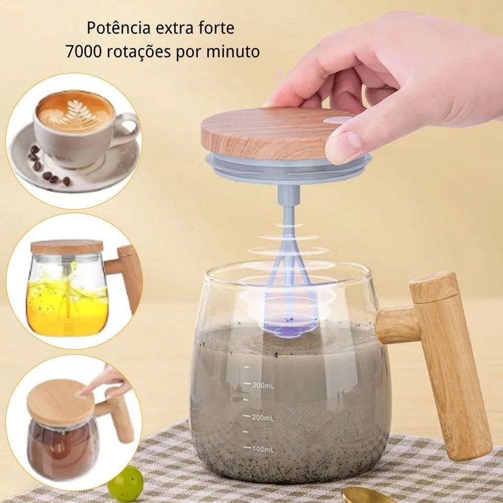Chaleira Elétrica Misturadora Café Cremoso e Mistura Perfeita Sem Esforço comprar Misturador Elétrico Portátil original Vovó Lúcia