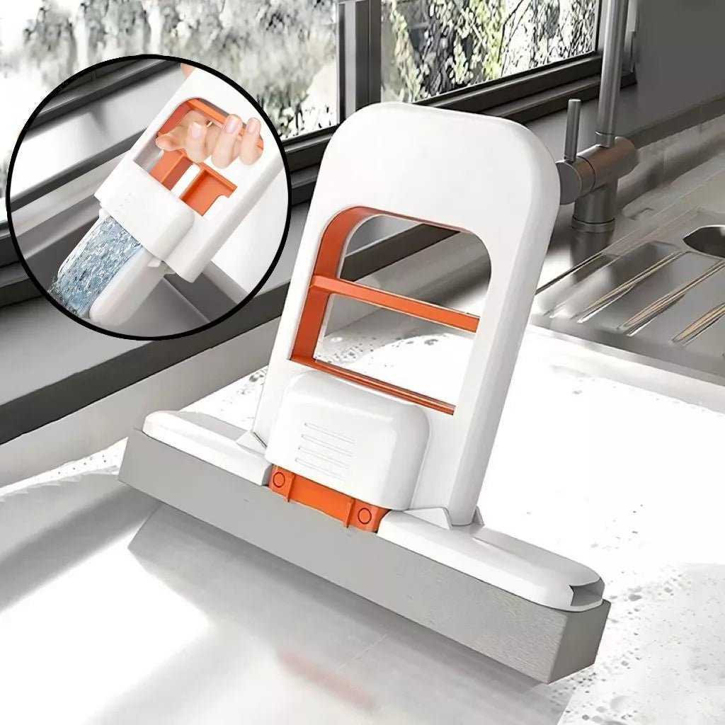 Chega de Molhar Tudo e Perder Tempo! Mini Mop Rodo Absorvente Portátil para Mesa, Pia e Vidros comprar Mini Rodo Esfregão Absorvente Portátil original Vovó Lúcia