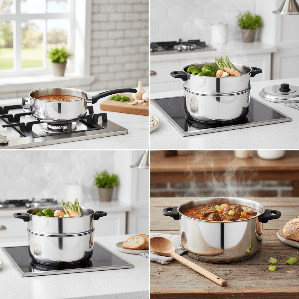 Chega de Panela Grudar Conjunto Caçarola Paneflon 3 Peças + Espátula comprar Conjunto PANELAS 01 original Vovó Lúcia