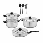 Chega de Panela Grudar Conjunto Caçarola Paneflon 3 Peças + Espátula comprar Conjunto PANELAS 01 original Vovó Lúcia