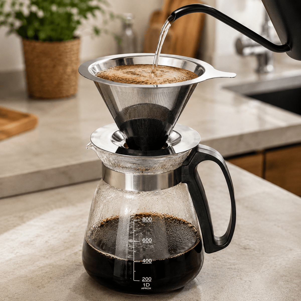 CoffeeMax – Filtro Coador de Café Reutilizável em Aço Inox - Entrega Grátis - Vovó Lúcia