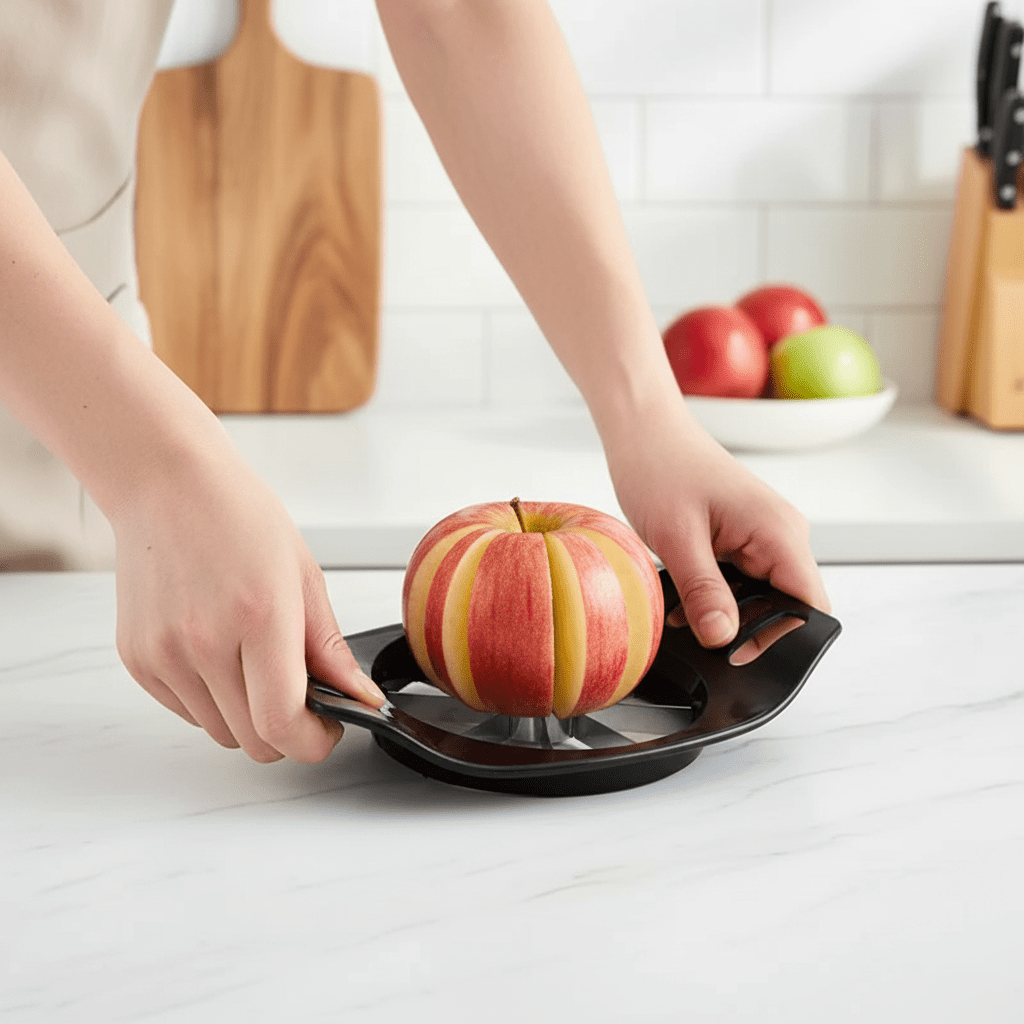 Cortador de Maçã em Aço Inox Maçãs Perfeitas em Segundos comprar Cortador de Maçã em Aço Inox Maçãs original Vovó Lúcia