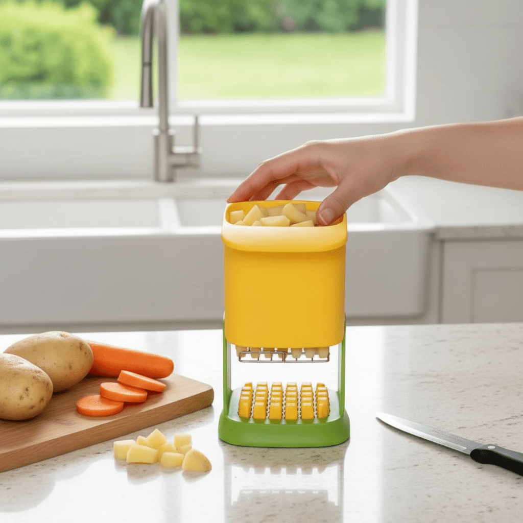 Cortador Manual para Batatas Fritas Prático, Seguro e Super Eficiente comprar Cortador Manual para Batatas Fritas Prático, Seguro e Super Eficiente original Vovó Lúcia