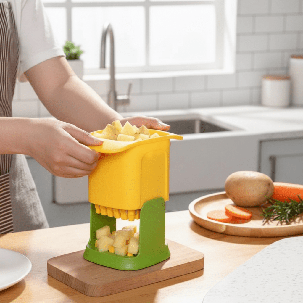 Cortador Manual para Batatas Fritas Prático, Seguro e Super Eficiente comprar Cortador Manual para Batatas Fritas Prático, Seguro e Super Eficiente original Vovó Lúcia