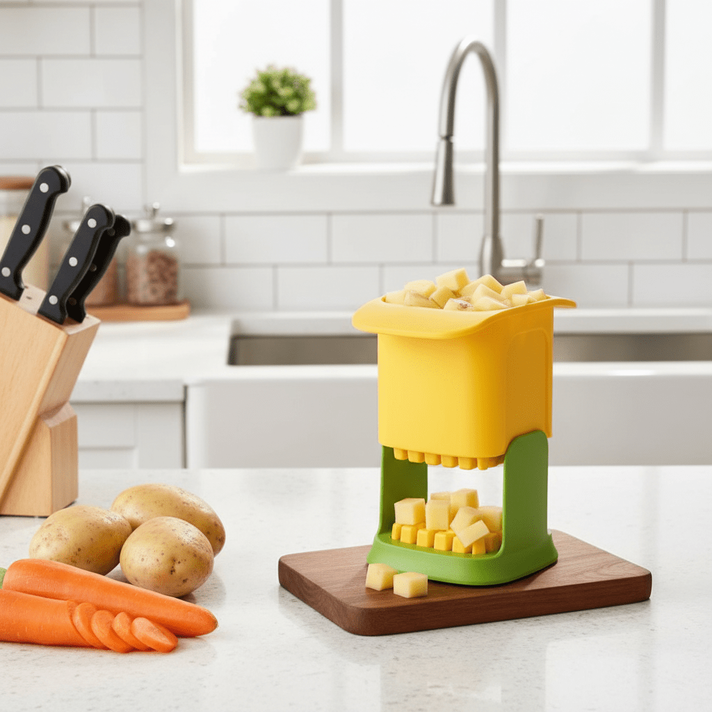Cortador Manual para Batatas Fritas Prático, Seguro e Super Eficiente comprar Cortador Manual para Batatas Fritas Prático, Seguro e Super Eficiente original Vovó Lúcia