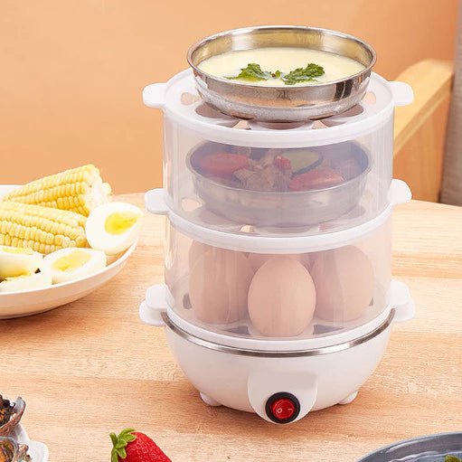 Cozedor Elétrico Rápido 3 Camadas Acabe com a Demora e Cozinhe Sem Trabalho comprar Cozedor Turbo 3 em 1 Sem Bagunça original Vovó Lúcia