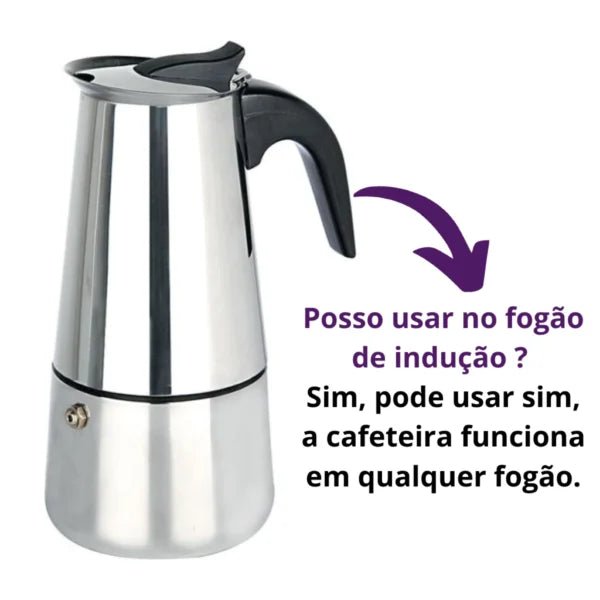 CremaLux – Cafeteira Italiana Premium em Aço Inox comprar original Vovó Lúcia