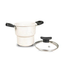 Cuscuzeiro 14cm Antiaderente Teflon Tampa de Vidro Cozimento Rápido e Sem Grudar comprar Cuscuzeiro 14cm Antiaderente Teflon Tampa de Vidro Cozimento Rápido e Sem Grudar original Vovó Lúcia