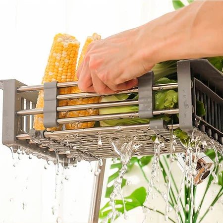 DrainFlex – Escorredor de Pia Ajustável em Inox para Cozinha comprar DrainFlex – Escorredor de Pia Ajustável em Inox para Cozinha original Vovó Lúcia
