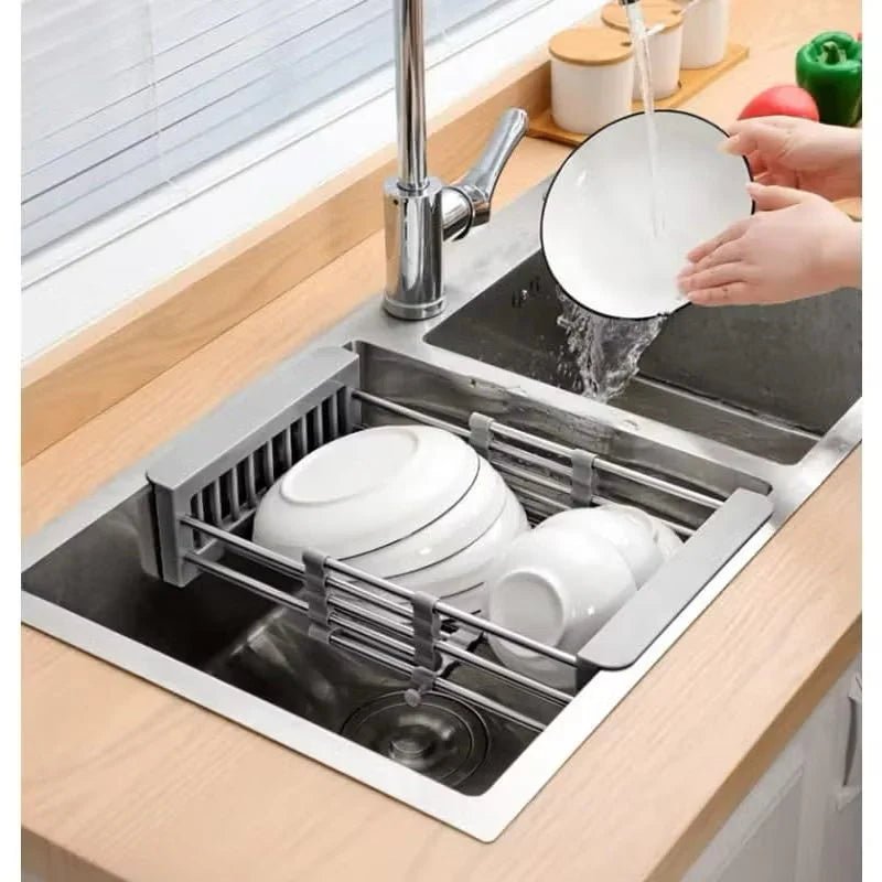 DrainFlex – Escorredor de Pia Ajustável em Inox para Cozinha comprar DrainFlex – Escorredor de Pia Ajustável em Inox para Cozinha original Vovó Lúcia