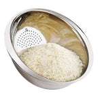 Escorredor de Arroz Inox Lava Alimentos Multiuso Frutas, Legumes e Saladas comprar Escorredor de Arroz Inox Lava Alimentos Multiuso Frutas, Legumes e Saladas original Vovó Lúcia