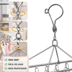FixClip – Prendedor de Roupa em Aço Inox que Não Enferruja nem Solta a Roupa no Vento - Entrega Grátis - Vovó Lúcia