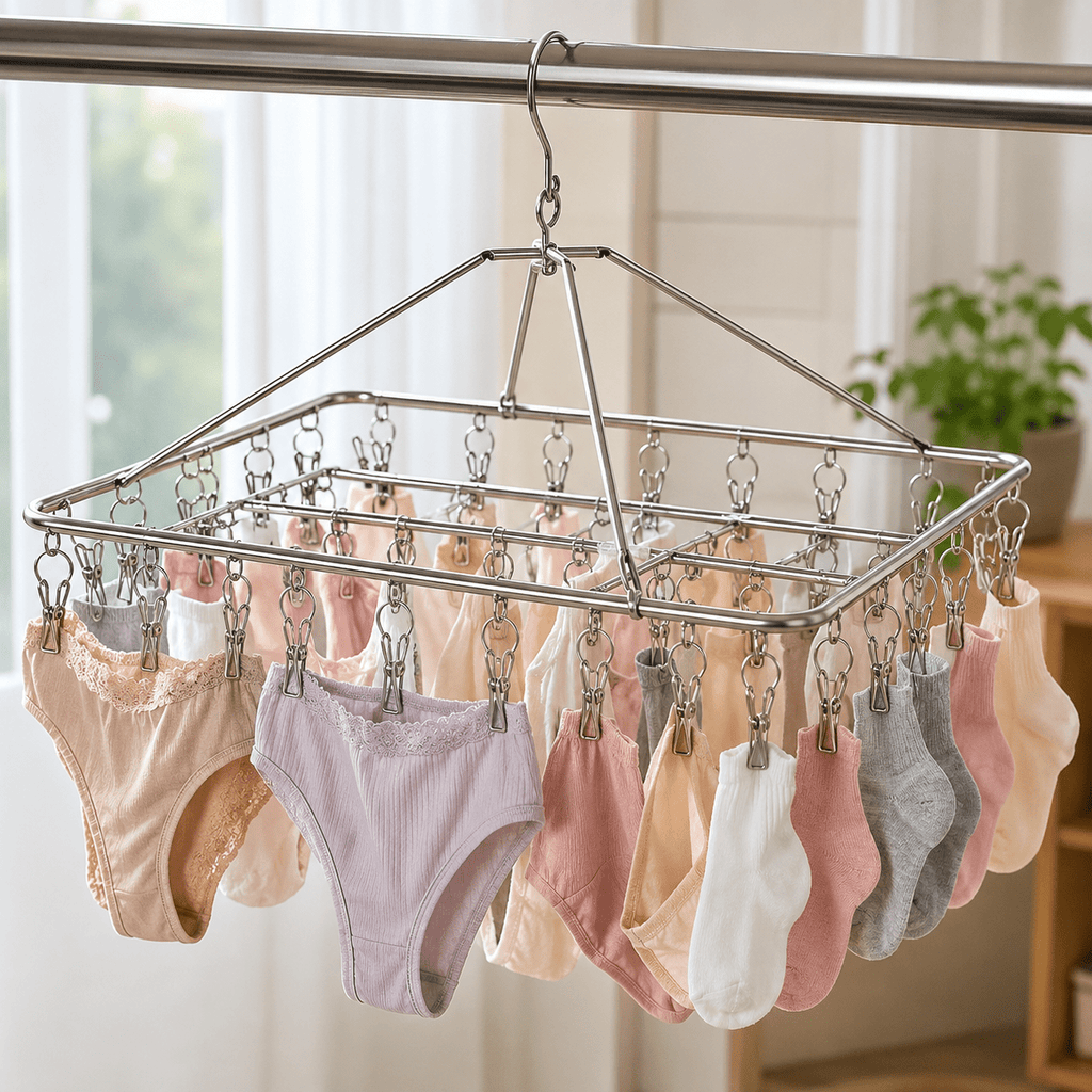 FixClip – Prendedor de Roupa em Aço Inox que Não Enferruja nem Solta a Roupa no Vento - Entrega Grátis - Vovó Lúcia