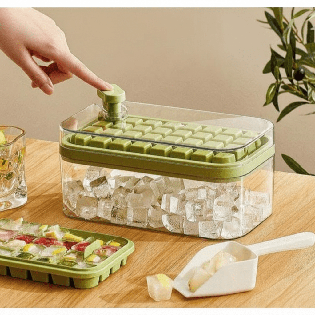 Fôrma de Gelo com Tampa e Espátula comprar Fôrma de Gelo EasyIce original Vovó Lúcia