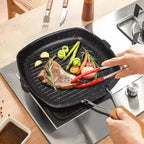 Frigideira Teflon Quadrada com Frisos Antiaderente Frangos Carnes comprar Frigideira Teflon Quadrada com Frisos Antiaderente Frangos Carnes original Vovó Lúcia