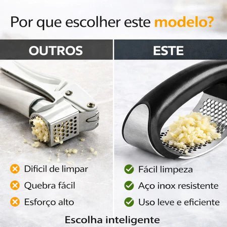GarlicPress – Triture alho em segundos sem esforço e sem sujeira na cozinha comprar GarlicPress – Triture alho em segundos sem esforço e sem sujeira na cozinha original Vovó Lúcia