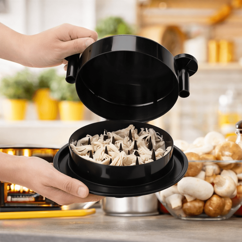 Girofya – Desfie frango e carnes em segundos com sistema giratório rápido e sem esforço comprar Girofya – Desfie frango e carnes em segundos com sistema giratório rápido e sem esforço original Vovó Lúcia