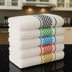Kit 10 Panos de Prato 40x65 Jacquard Atoalhado Alta Absorção, Macio e Resistente para Cozinha comprar Kit 10 Panos de Prato 40x65 Jacquard Atoalhado Alta Absorção, Macio e Resistente para Cozinha original Vovó Lúcia