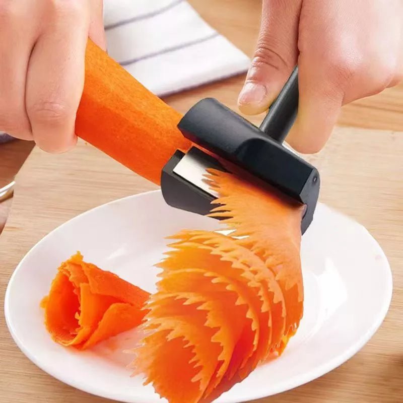 kit Ferramenta 2 em 1 para Saladas Espiralizador e Fatiador de Legumes em Aço Inoxidável comprar DESCASCADOR02 original Vovó Lúcia