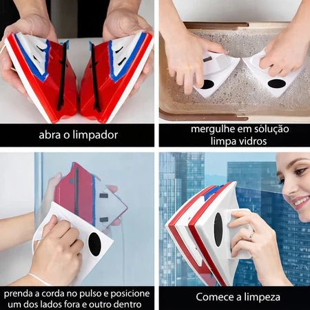 MagniClean – Limpe vidros externos com segurança sem se pendurar ou fazer esforço - Entrega Grátis comprar MagniClean – Limpe vidros externos com segurança sem se pendurar ou fazer esforço original Vovó Lúcia