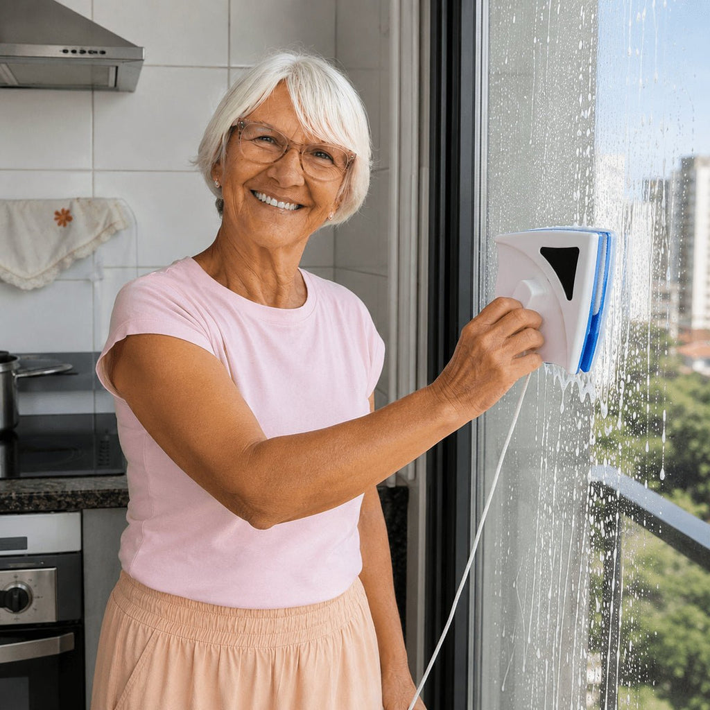 MagniClean – Limpe vidros externos com segurança sem se pendurar ou fazer esforço - Entrega Grátis comprar MagniClean – Limpe vidros externos com segurança sem se pendurar ou fazer esforço original Vovó Lúcia