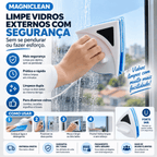 Limpador de Vidro Ímã da Vovó Lúcia – Dupla Face Magnético, Limpa Dentro e Fora de Uma Vez - Vovó Lúcia