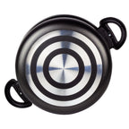 Caçarola Antiaderente Cereja/Preto com Tampa de Vidro