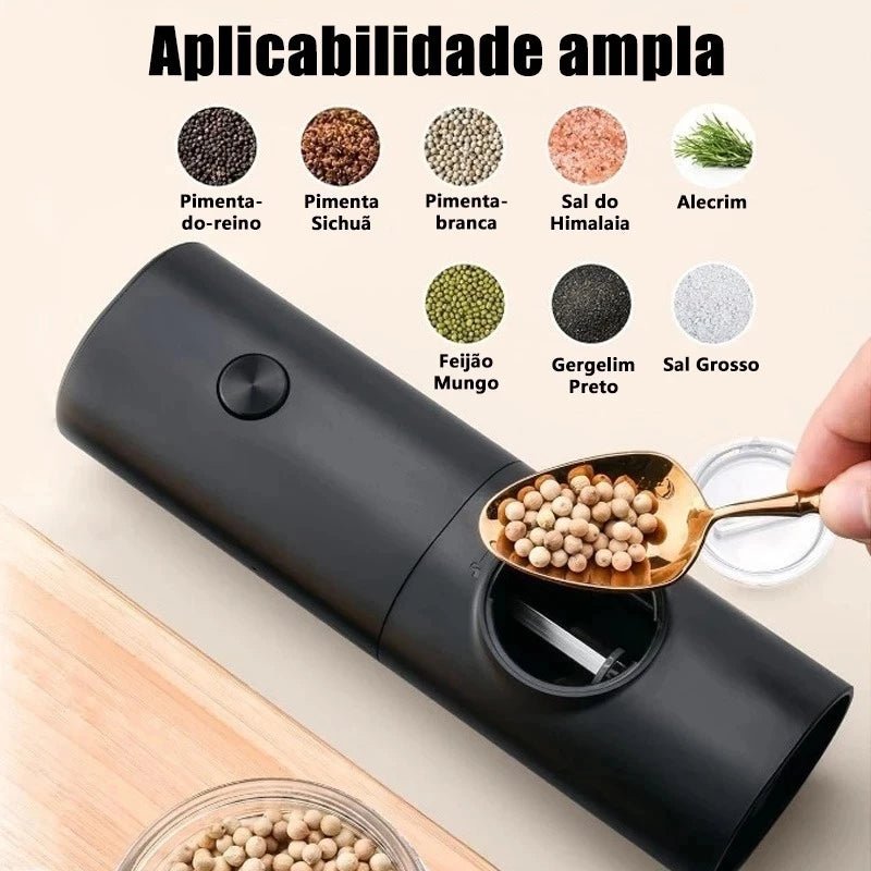 Moedor Elétrico Premium Kit Sal e Pimenta, Regulagem Fina e Uso Fácil comprar MOEDORULTRAPOTENTE original Vovó Lúcia