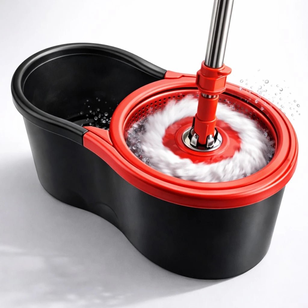 Mop Giratório com Balde Centrífuga 9L Limpeza Rápida e Sem Esforço comprar Mop Giratório com Balde Centrífuga 9L Limpeza Rápida e Sem Esforço original Vovó Lúcia