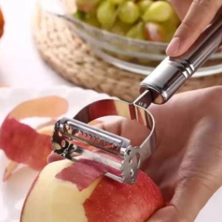 PeelPro – Descasque frutas e legumes em segundos com dupla lâmina ultra afiada em inox comprar PeelPro – Descasque frutas e legumes em segundos com dupla lâmina ultra afiada em inox original Vovó Lúcia