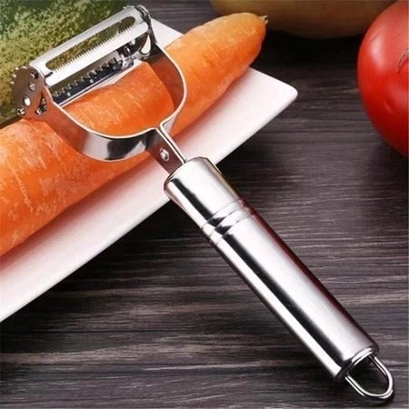 PeelPro – Descasque frutas e legumes em segundos com dupla lâmina ultra afiada em inox comprar PeelPro – Descasque frutas e legumes em segundos com dupla lâmina ultra afiada em inox original Vovó Lúcia