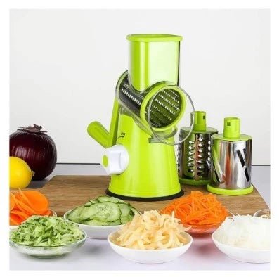 Ralador de Queijo 3 em 1 Giratório com Manivela Fatiador de Legumes e Cortador de Vegetais Multiuso Cozinha Prática, Rápida e Sem Esforço comprar Ralador01 original Vovó Lúcia