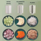Ralador de Queijo 3 em 1 Giratório com Manivela Fatiador de Legumes e Cortador de Vegetais Multiuso Cozinha Prática, Rápida e Sem Esforço comprar Ralador01 original Vovó Lúcia