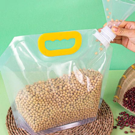 Saquinhos Herméticos da Vovó Lúcia 1,5L – Tampa de Rosca para Alimentos, Grãos e Cereais - Vovó Lúcia