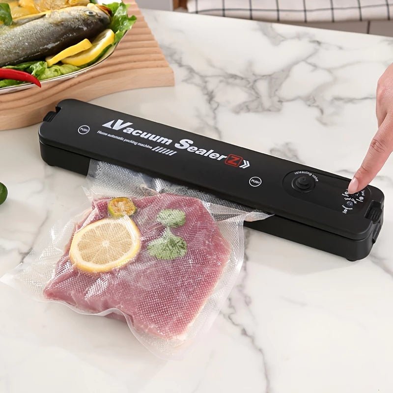 Seladora a Vácuo Bivolt Hermética Embaladora Doméstica de Alimentos Conserva até 5x mais | 110V–220V | Compacta e de Alta Potência comprar selador 01 original Vovó Lúcia