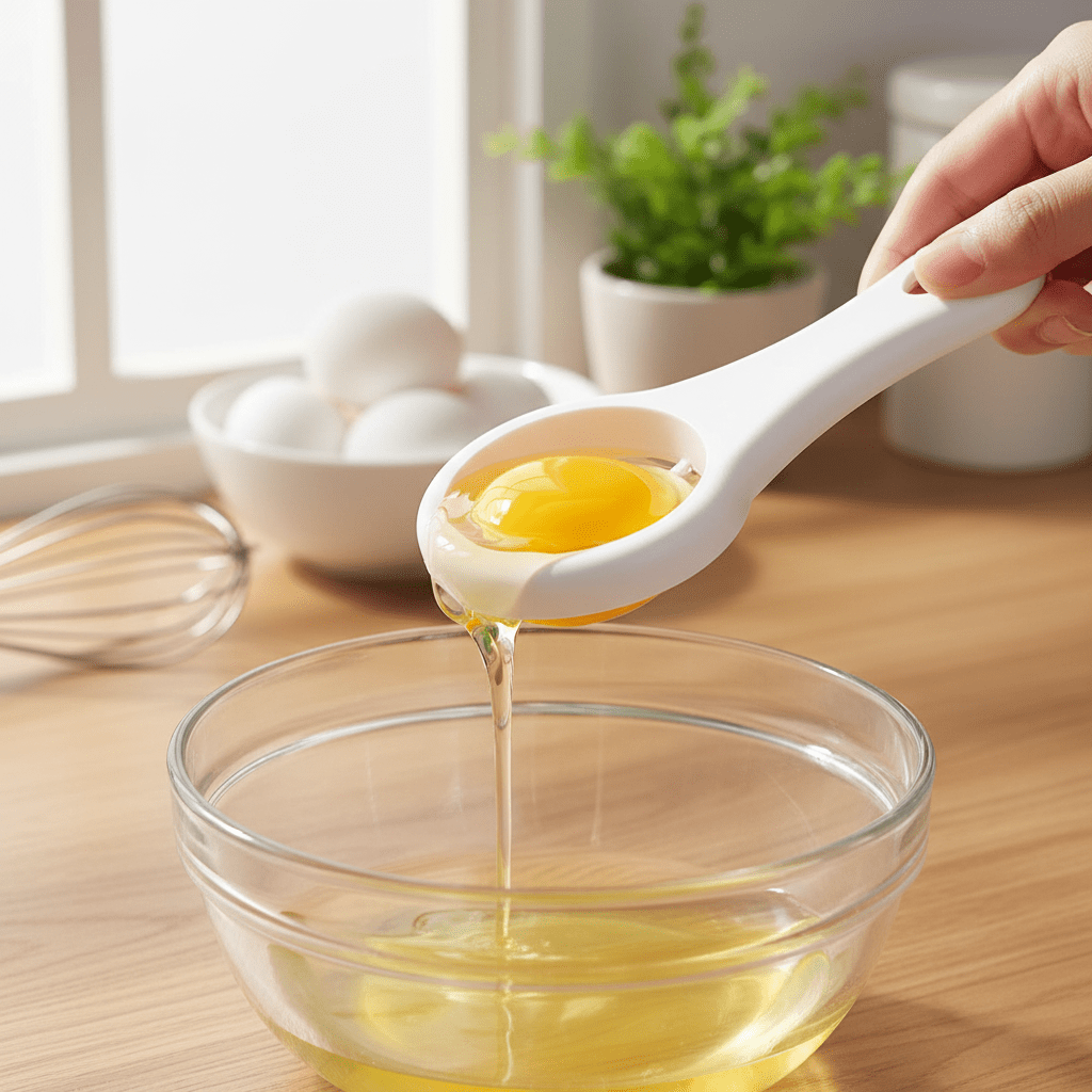 Separador de Gema Clara de Ovo Filtro Manual Prático para Cozinha comprar Separador de Gema e Clara original Vovó Lúcia