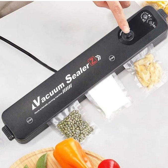 Seladora a Vácuo Bivolt Hermética  Embaladora Doméstica de Alimentos  Conserva até 5x mais | 110V–220V | Compacta e de Alta Potência
