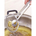 Pinça Escumadeira de Inox para Fritura com Pegador 28,5 cm Alta Resistência e Precisão