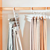 CabideFlex - Cabide Retrátil Organizador 5 em 1 Dobrável em Aço Inox