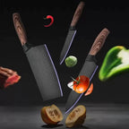 Kit Facas 6 Peças Inox Antiaderente  Tesoura e Descascador  Cabo Reforçado