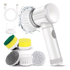 Escova Elétrica de Limpeza Sem Fio Limpador Multiuso Prático Com Mais Duas Cabeças de Escova